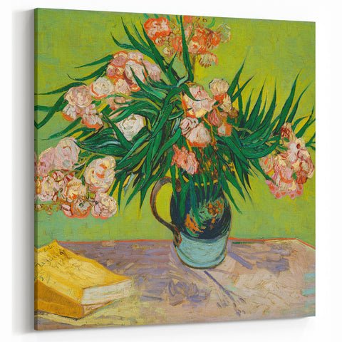 Vincent van Gogh Wall Art - Pink Flowers with Book