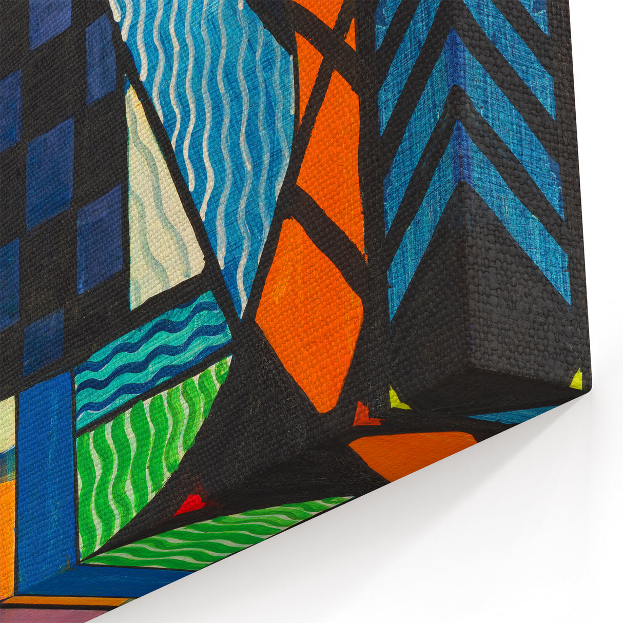Contemporary Art Prints – Abstract Colorful Shapes on Stretched Canvas