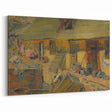 Modern Wall Art - Rustic Peasant Yard | Abstract Modern Art Print for Minimalist Decor