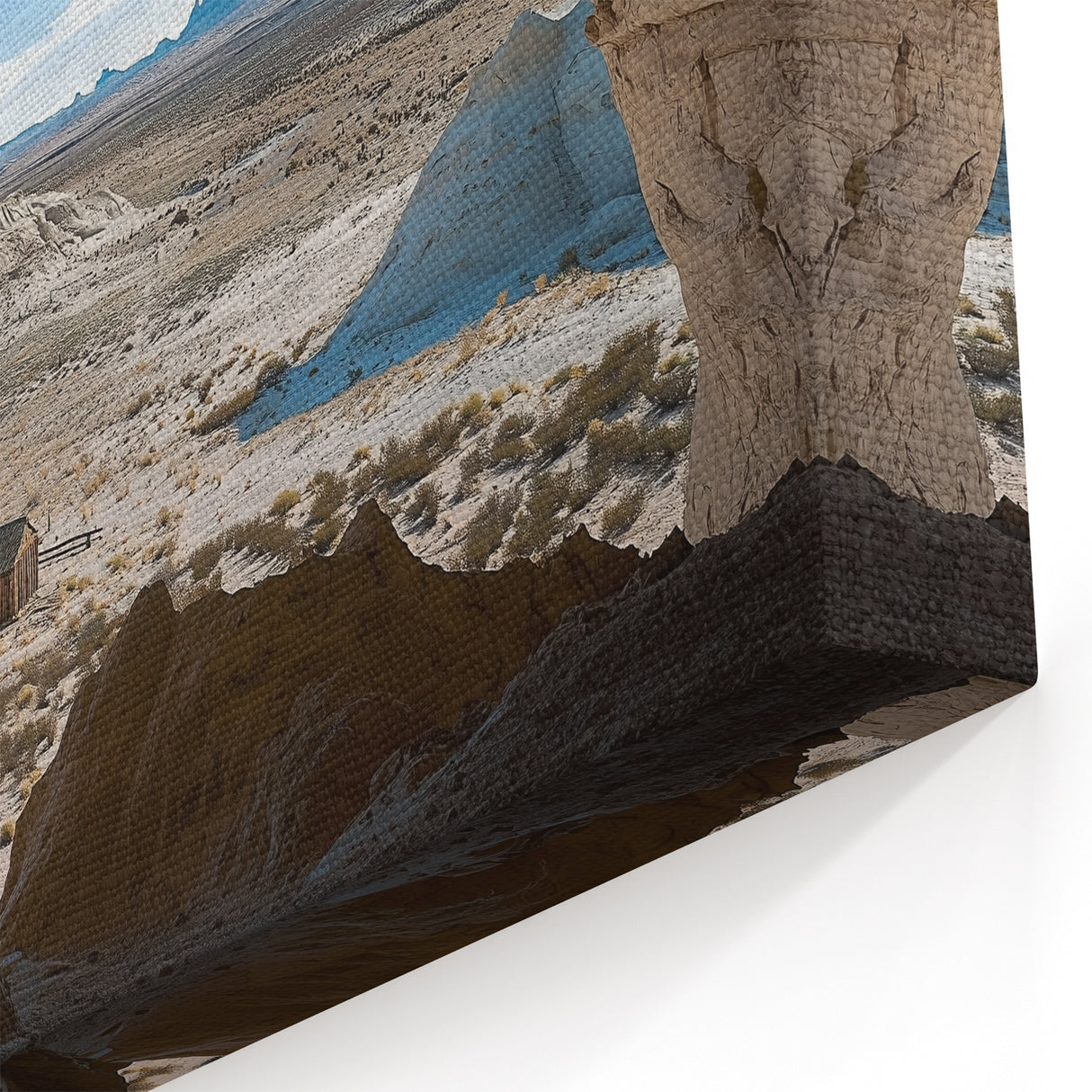 Scenic Cave Art with Rustic Landscape View - Cave Wall Art