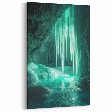 Natural Cave Pictures - Stunning Ice Cavern Photography Prints