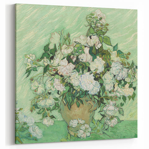Vincent van Gogh Wall Art - White Roses in a Vase