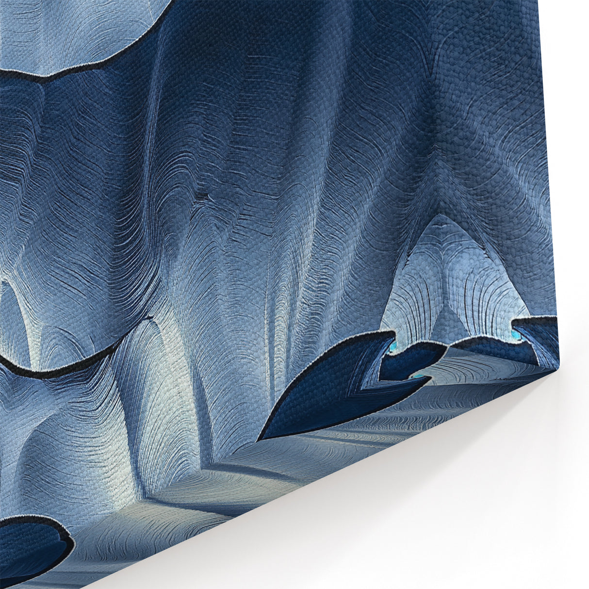 Natural Cave Pictures - Abstract Ice Waves Photography Wall Art