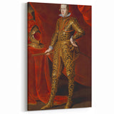 Baroque Art - Regal Portrait with Intricate Gold Detailing