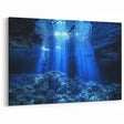 Underwater Cave Wall Art - Scenic Blue Water Photography Prints