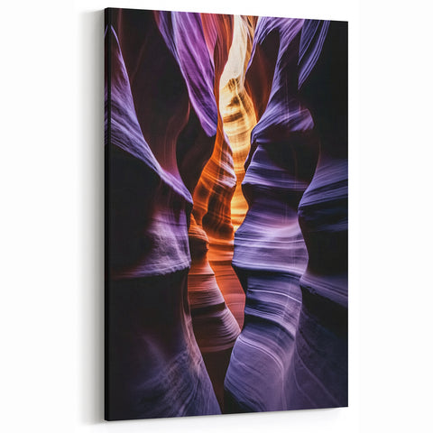 Vivid Sunset Canyon Passage - Abstract Desert Landscape Wall Art