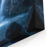 Aurora Cave Wall Art - Scenic Waterfall and Northern Lights Prints