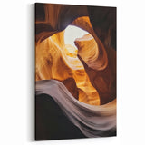 Golden Spiral Canyon Glow - Unique Abstract Sandstone Wall Art