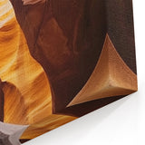 Golden Spiral Canyon Glow - Unique Abstract Sandstone Wall Art