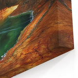 Natural Cave Wall Art - Scenic Waterfall and Green Pool Photography Prints