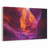Radiant Canyon Lightscape - Bold Abstract Desert Wall Art