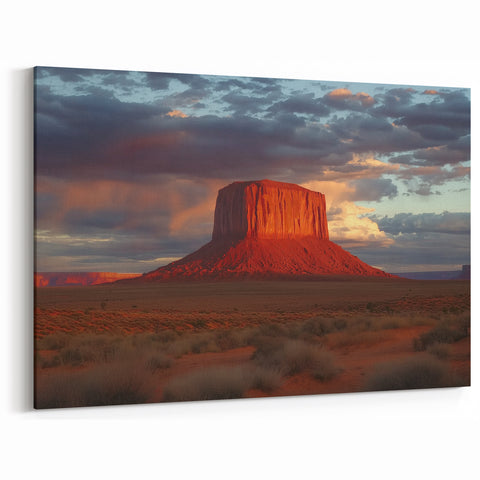 Monument Mesa Sunset - Majestic Desert Landscape Wall Art