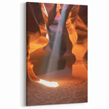 Canyon Light Beam Glow - Ethereal Sandstone Art