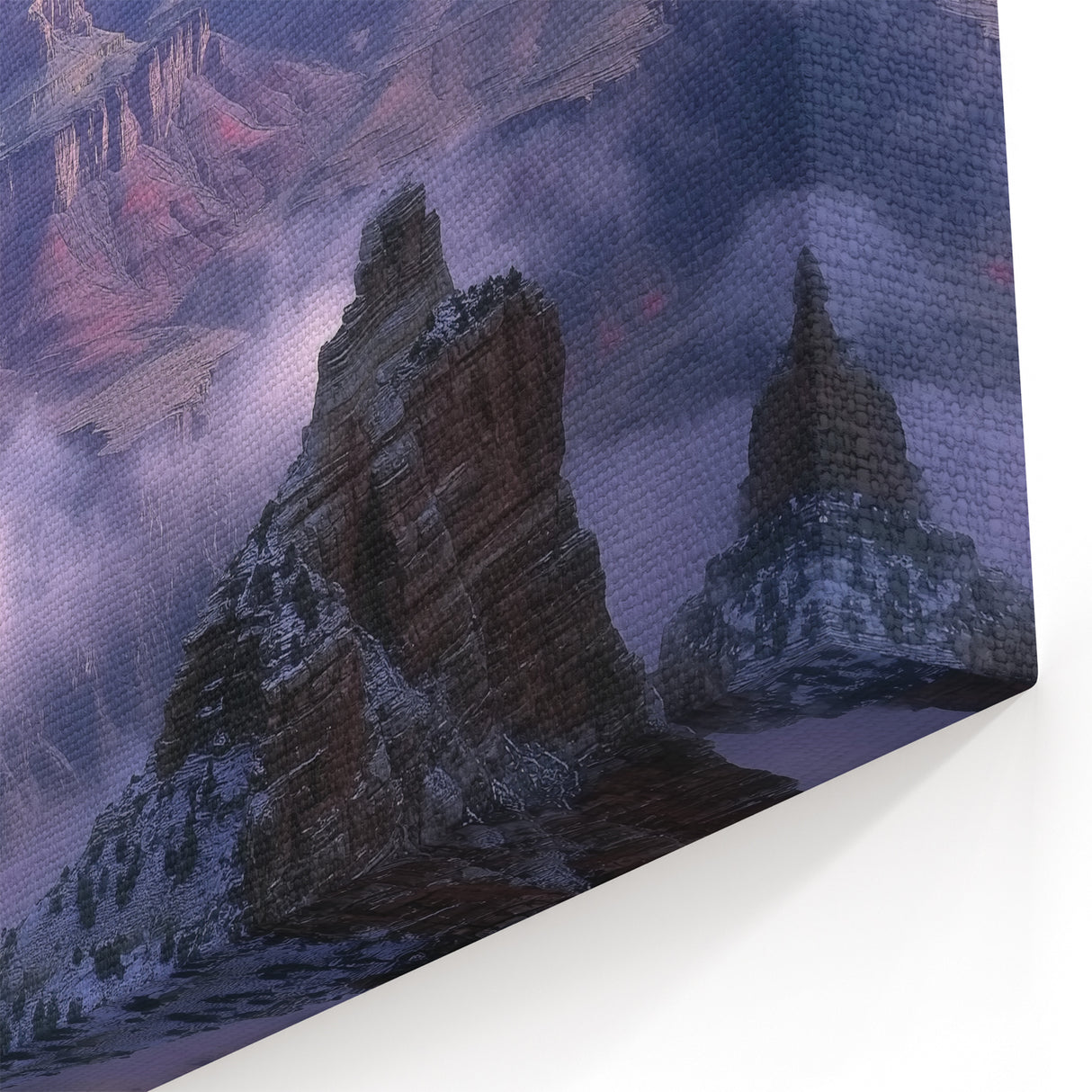 Snowy Canyon Landscape - Scenic Winter Wonderland Canyon Artwork