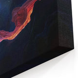 Cosmic Canyon Nightscape - Abstract Canyon Wall Art with Starry Sky