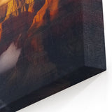 Golden Hour Canyon Views - Scenic Nature Canyon Wall Art for Home