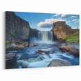 Serene Waterfall Canyon Scene - Nature's Harmony Wall Art