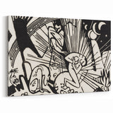 Modern Expressionism Wall Art | Abstract Black and White Print