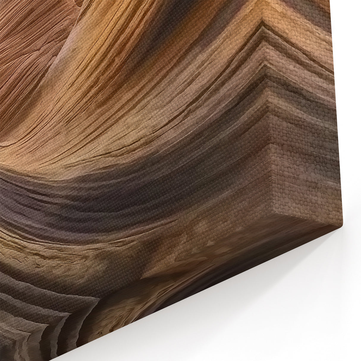 Golden Hour Canyon Pathway - Abstract Nature Canyon Wall Art