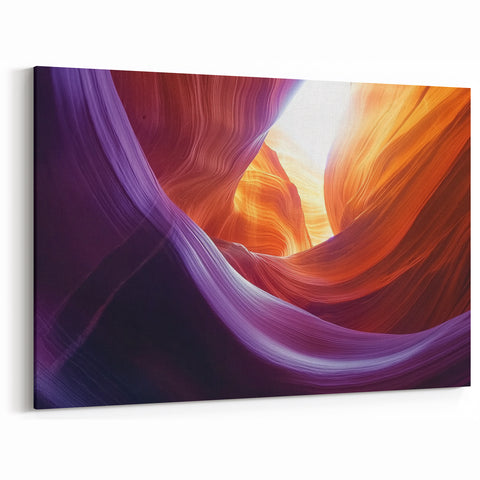 Vivid Canyon Glow - Abstract Canyon Wall Art with Vibrant Colors
