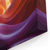 Vivid Canyon Glow - Abstract Canyon Wall Art with Vibrant Colors