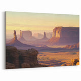 Golden Desert Monuments - Scenic Canyon Wall Art for Modern Spaces