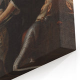 Historical Art - Baroque Courtroom Scene with Noble Figure and Attendants
