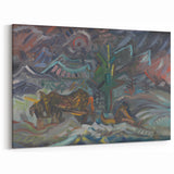 Expressionist Art - Resting Farmers by Arnold Peter Weisz-Kubínčan