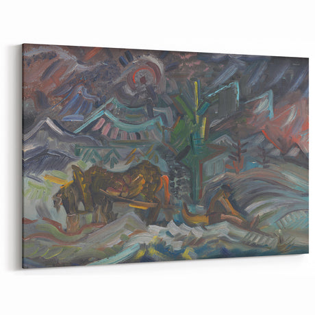 Expressionist Art - Resting Farmers by Arnold Peter Weisz-Kubínčan