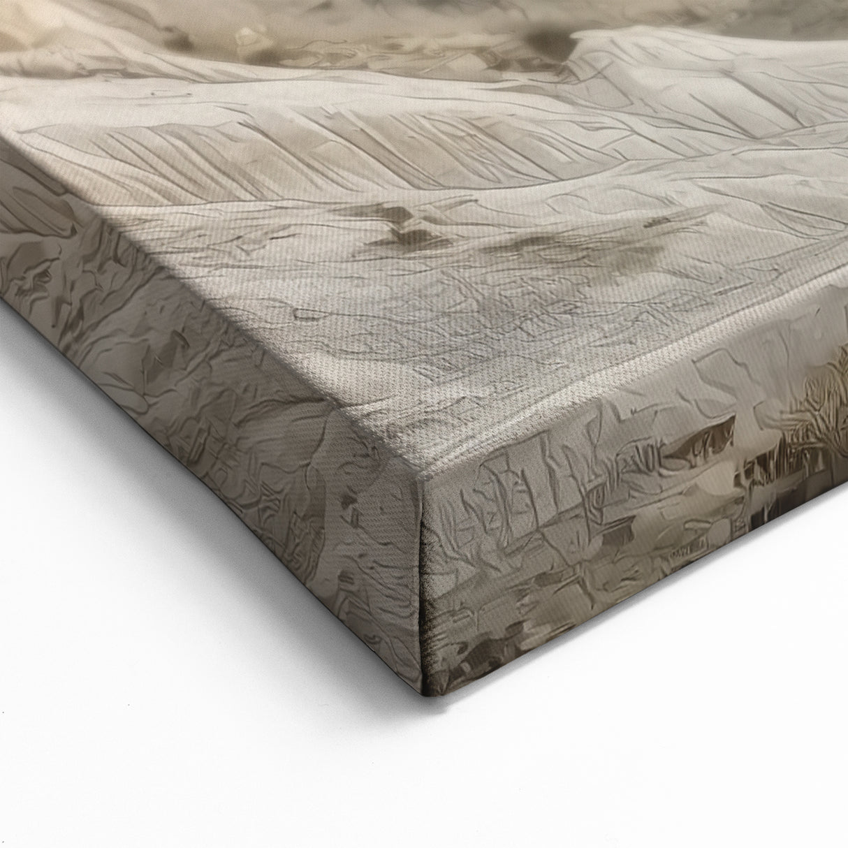 Creamy Ridge Canyon - Nature's Elegant Textured Wall Art