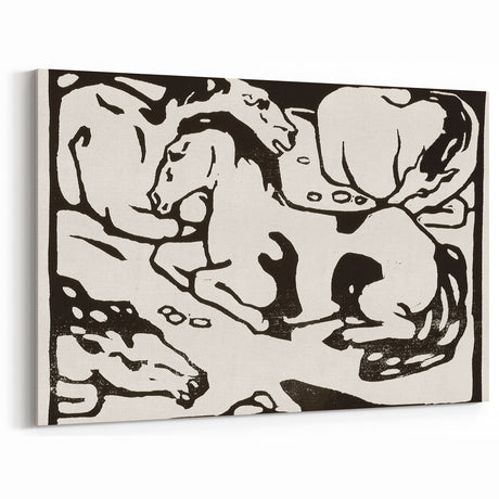 Expressionist Art - Resting Horses by Franz Marc