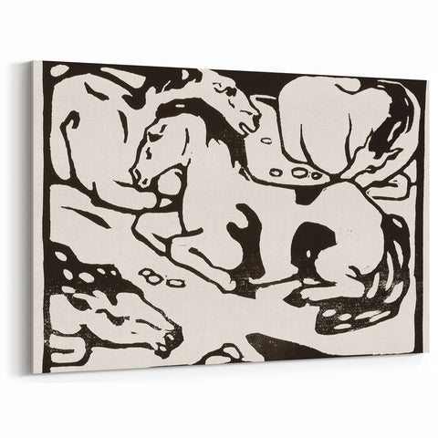Expressionist Art - Resting Horses by Franz Marc