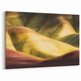 Lime Green Ridge Horizon - Abstract Canyon Wall Art