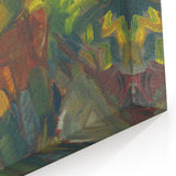Expressionist Art - Resting Hunter with Two Reclining Men