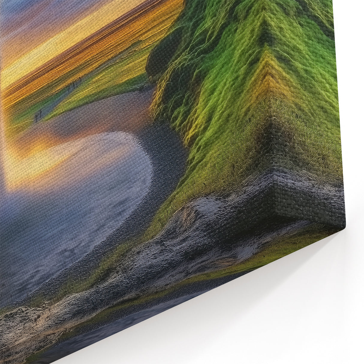 Landscape Cave Art Prints - Waterfall Sunset Serenity
