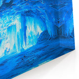 Scenic Cave Art - Vibrant Blue Ice Cavern
