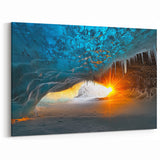 Cave Wall Art - Ice Cavern Sunrise Glow
