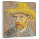 Vincent van Gogh Wall Art - Self-Portrait with Straw Hat Print