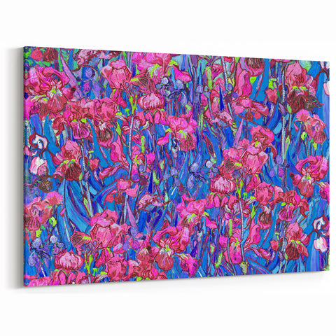 Van Gogh Canvas Prints - Irises in Bloom Impressionist Wall Art