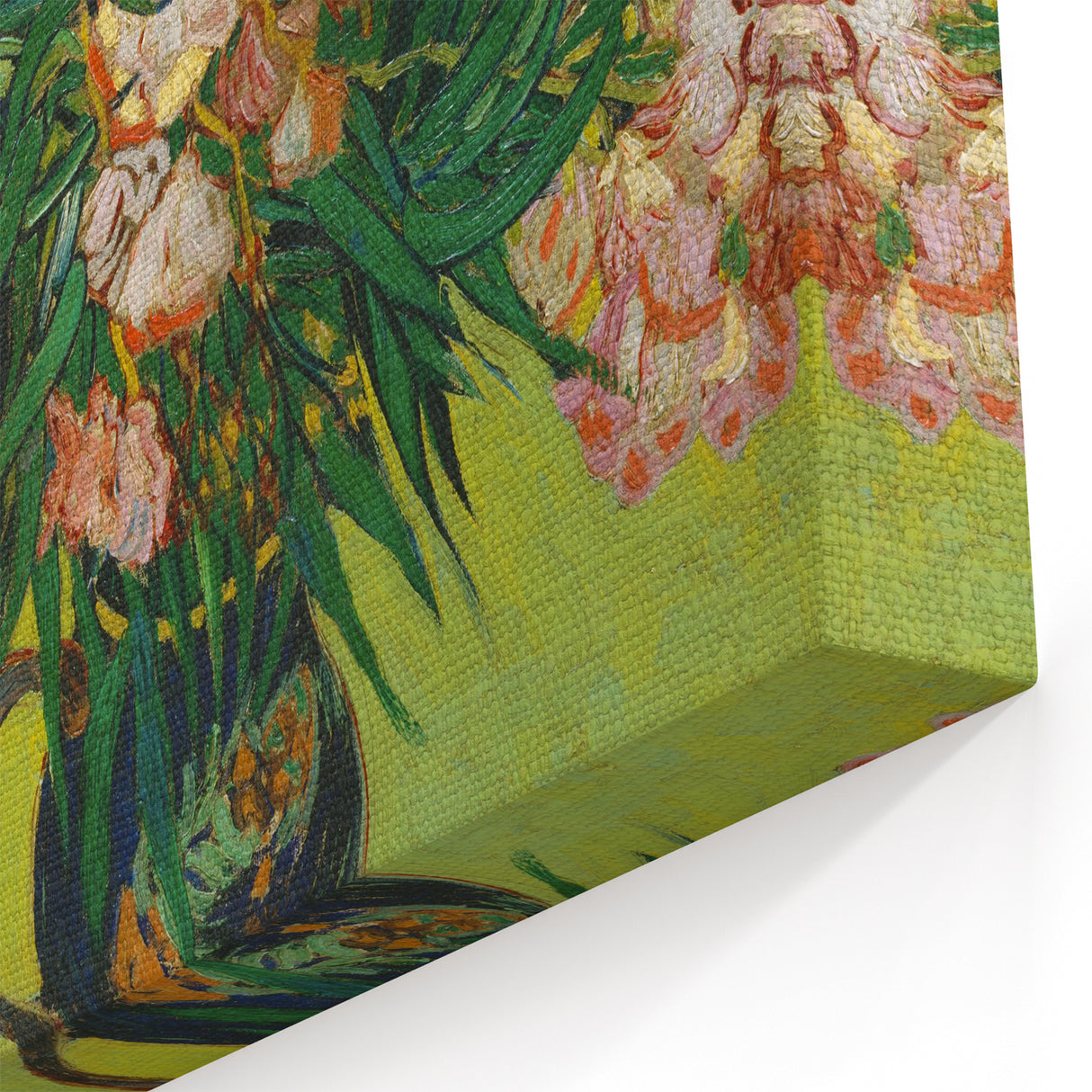 Van Gogh Canvas Prints - Oleanders in Vase Vibrant Wall Art