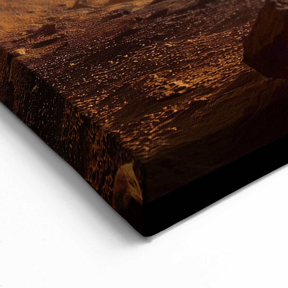 Golden Desert Sunrise - Scenic Cave Wall Art for Tranquil Interiors