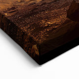 Golden Desert Sunrise - Scenic Cave Wall Art for Tranquil Interiors