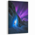 Aurora Ice Climb - Scenic Cave Wall Art for Adventurous Interiors