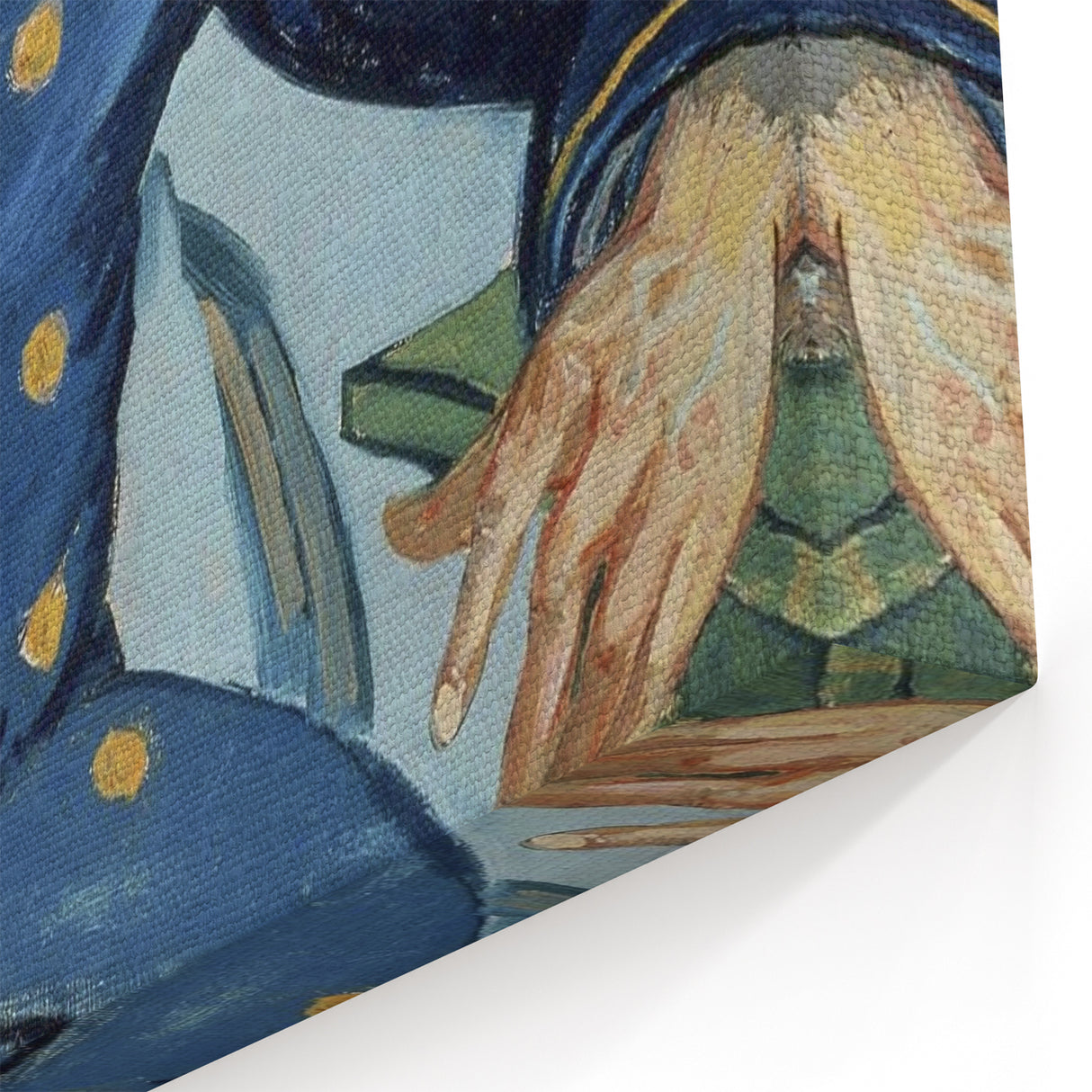 Van Gogh Art Prints - Portrait of Joseph Roulin in Navy and Gold