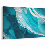 Turquoise Ice Layers - Scenic Cave Wall Art for Modern Interiors