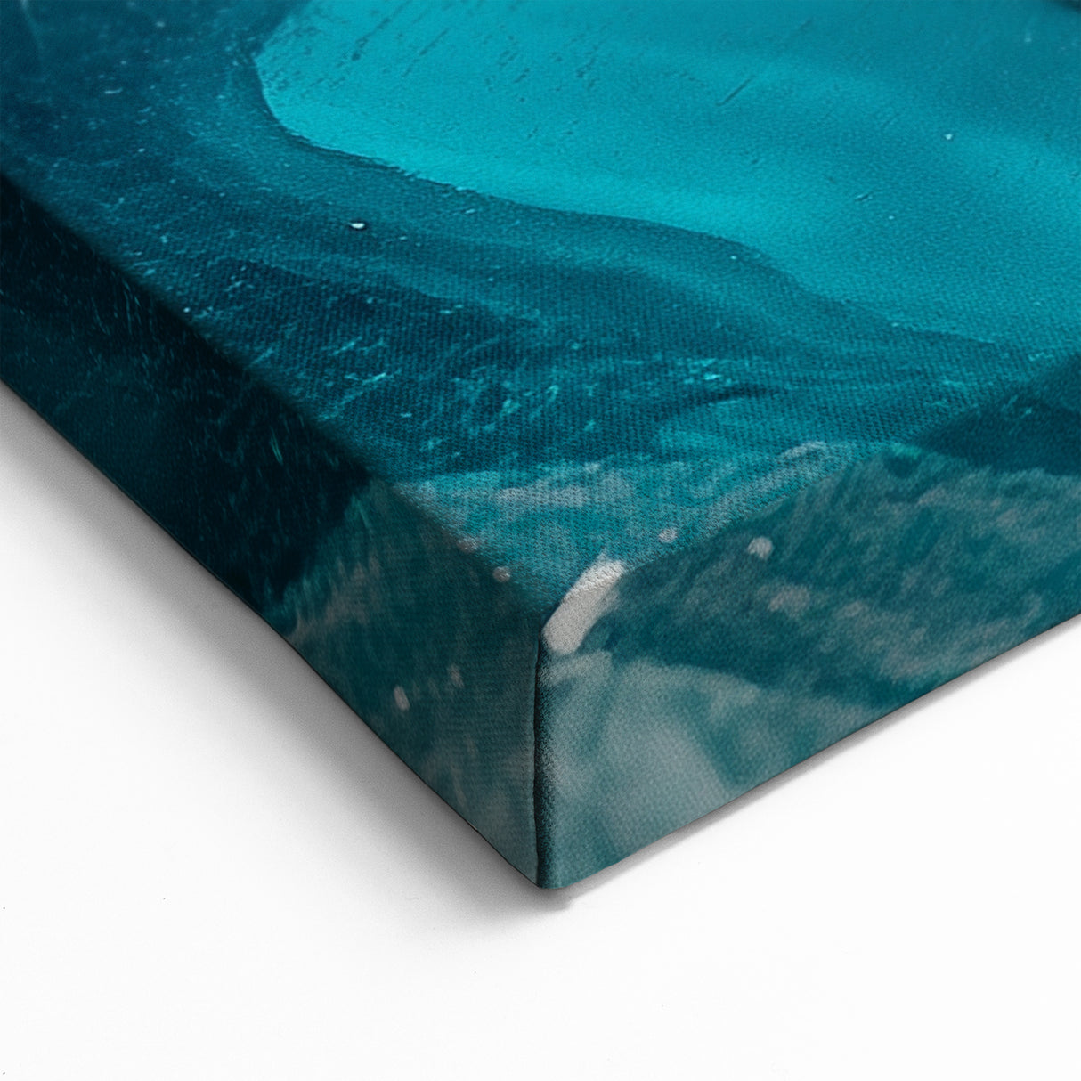 Turquoise Ice Layers - Scenic Cave Wall Art for Modern Interiors