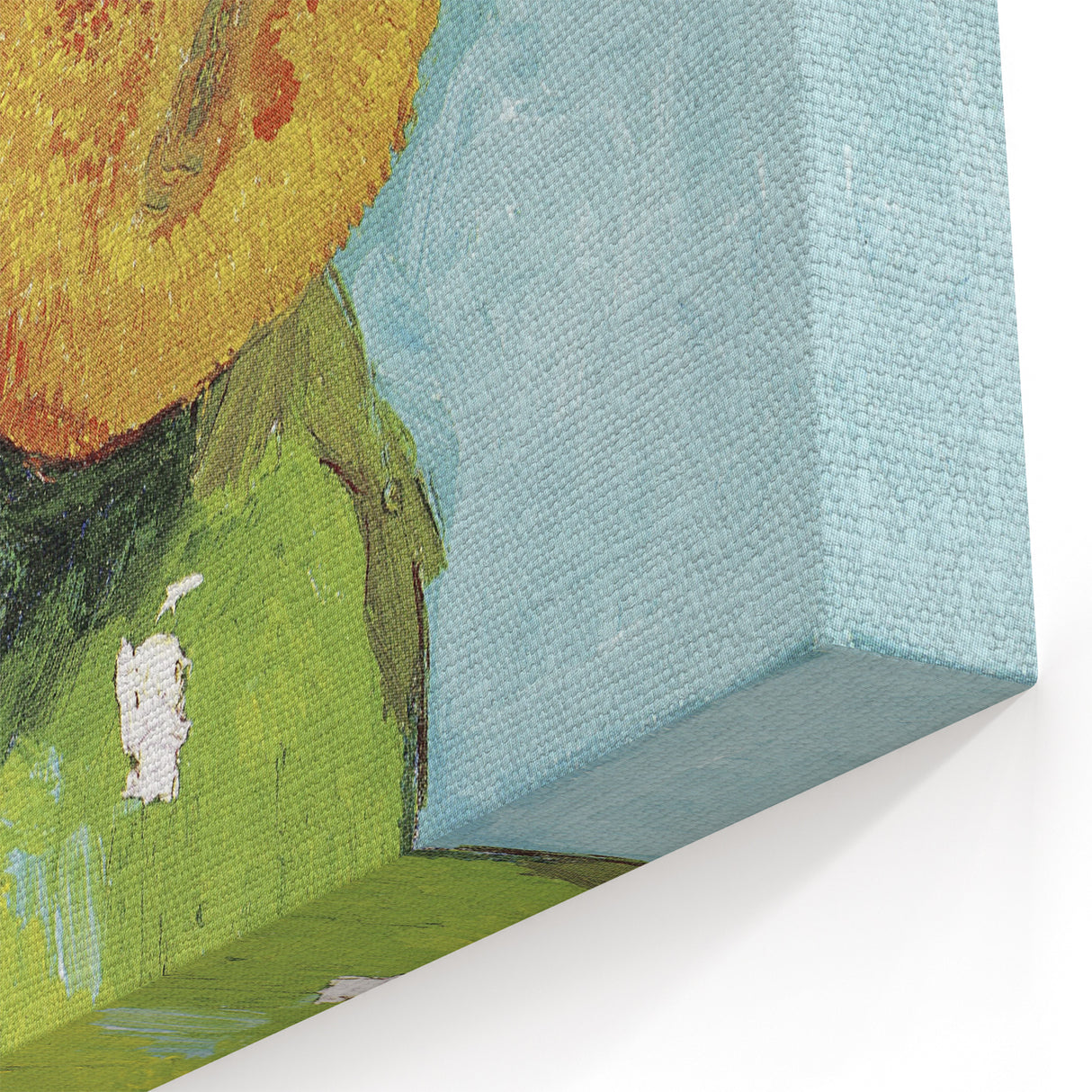 Famous Van Gogh Paintings - Sunflowers in a Green Vase Canvas Art