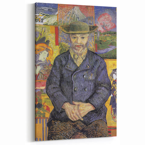 Vincent van Gogh Wall Art - Portrait of Père Tanguy Canvas Prints