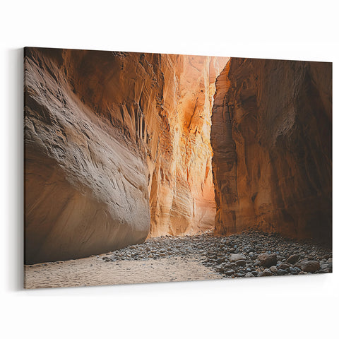 Scenic Cave Art - Majestic Underground Canyon Wall Art Print