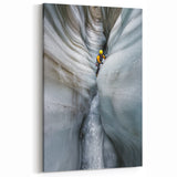Natural Cave Pictures - Thrilling Ice Gorge Adventure Wall Art Print